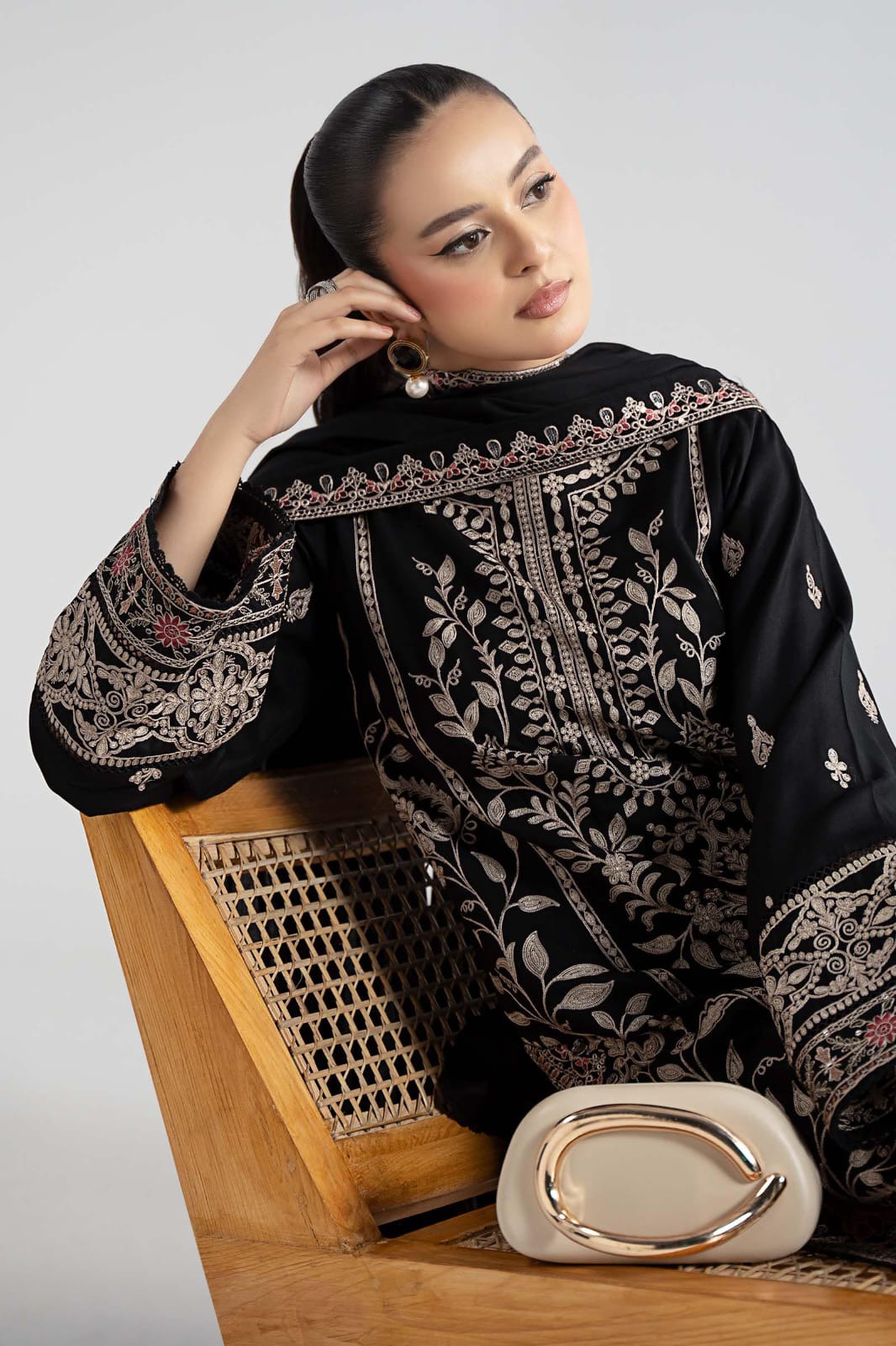 Summer Hit Codes Airjet Lawn 3-Piece – Heavy Embroidered Neck, Sleeves & Bamber Chiffon Dupatta