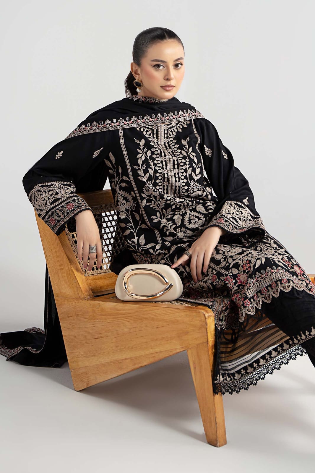 Summer Hit Codes Airjet Lawn 3-Piece – Heavy Embroidered Neck, Sleeves & Bamber Chiffon Dupatta