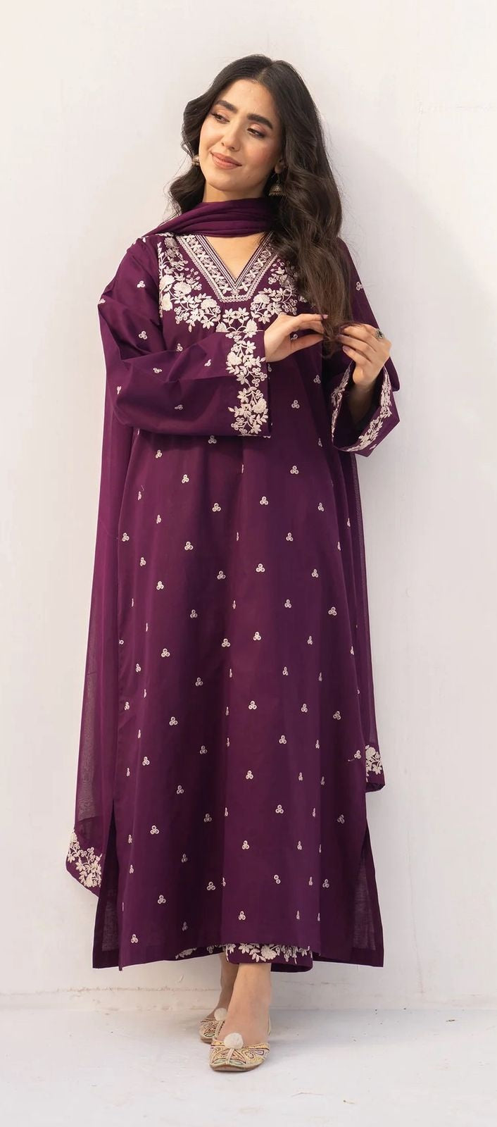 Summer Hit Codes Airjet Lawn 3-Piece – Heavy Embroidered Neck, Sleeves & Organza Dupatta