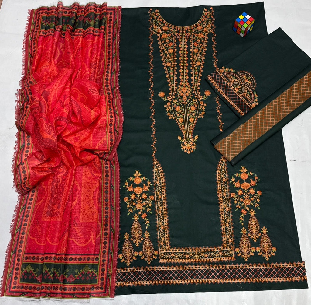 Airjet Lawn Heavy Embroidered Suit – Multi-Head Embroidery Summer Collection | Royal Boutique Pakistan