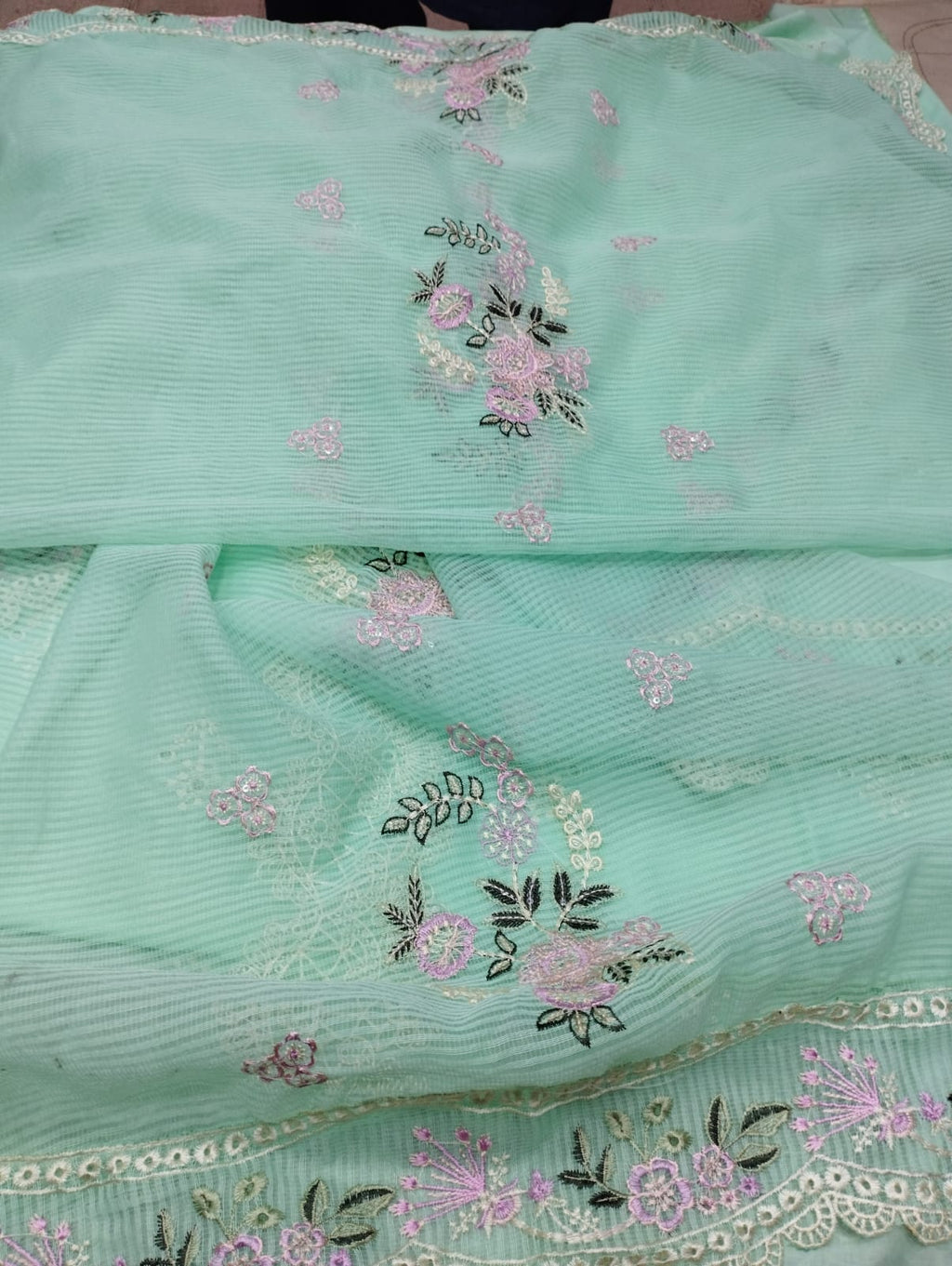 Akbar Aslam Luxury Lawn 901 – Heavy Sequence Embroidered Lawn Suit with Stripe Dupatta | Royal Boutique Pakistan