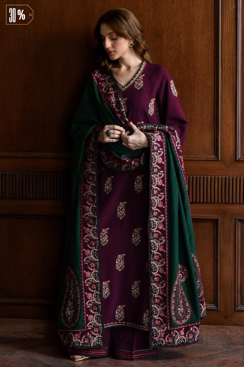 Zaib Luxury Lawn Batik 47 – Heavy Sequence Embroidered Lawn Suit with Chiffon Dupatta | Royal Boutique Pakistan