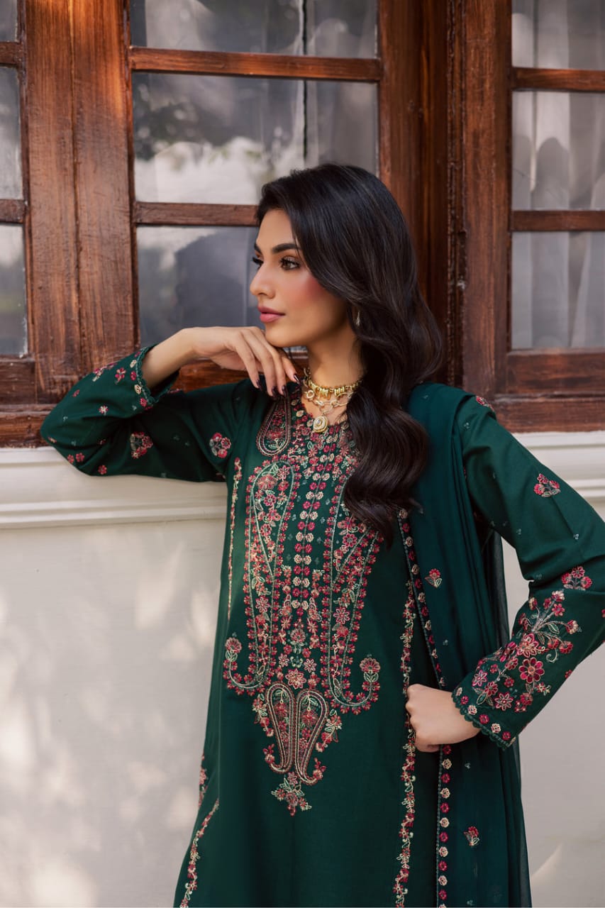 Batik Airjet Lawn Suit 2026 – Heavy Embroidered Summer Collection | Royal Boutique Pakistan