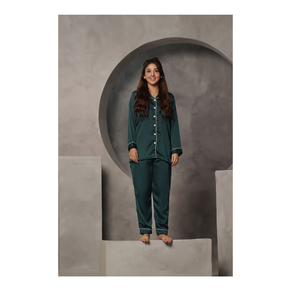 Women’s Silk Pajama Set – Luxury Satin Nightwear Two-Piece Sleep Suit