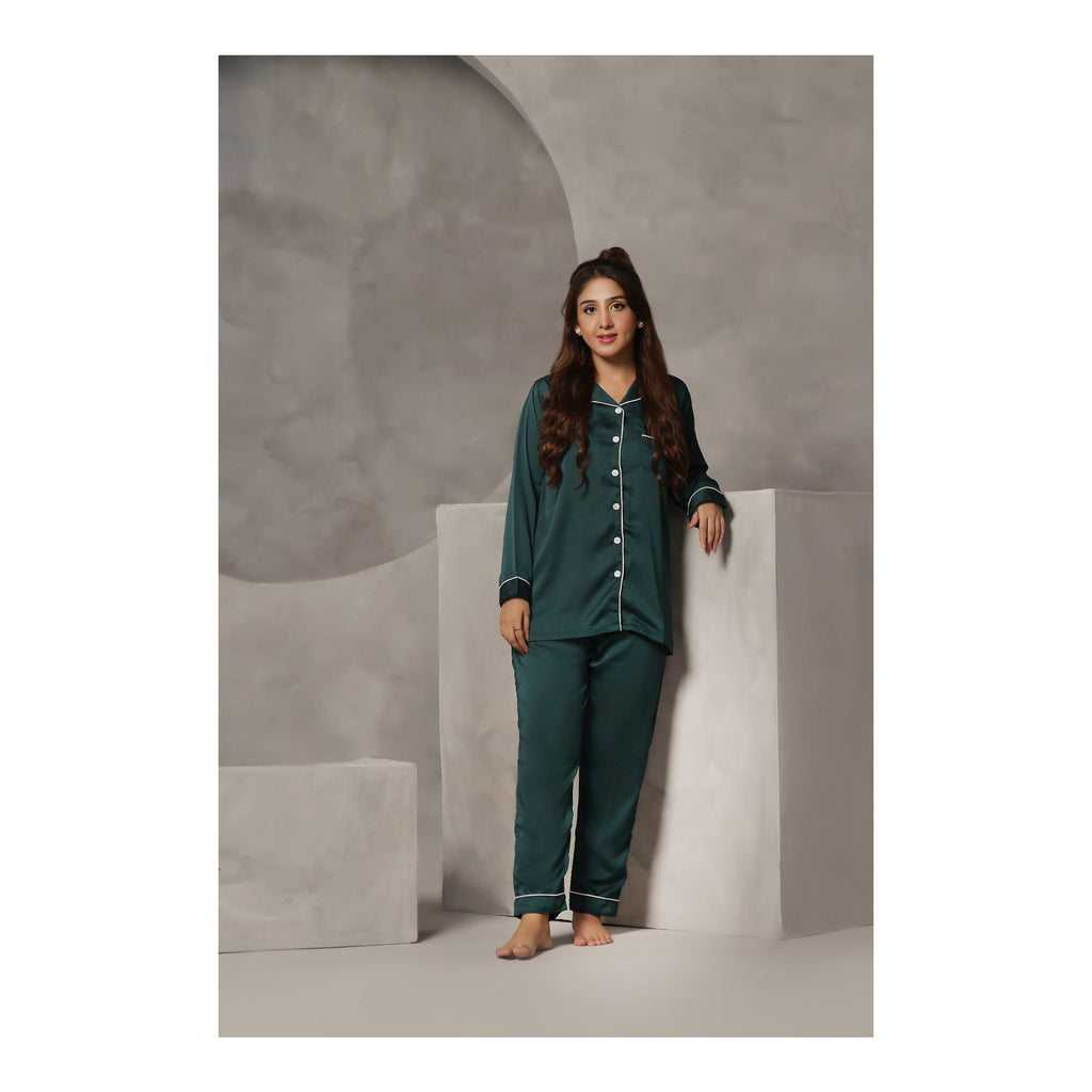 Women’s Silk Pajama Set – Luxury Satin Nightwear Two-Piece Sleep Suit