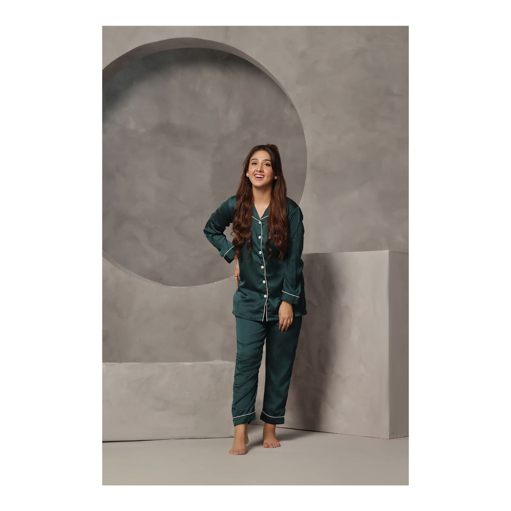 Women’s Silk Pajama Set – Luxury Satin Nightwear Two-Piece Sleep Suit
