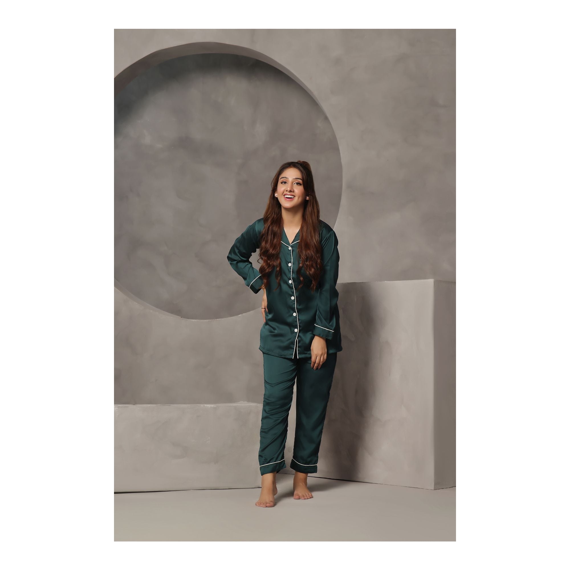 Women’s Silk Pajama Set – Luxury Satin Nightwear Two-Piece Sleep Suit