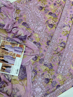 Lawn Collection with Ready to Wear Chiffon Dupatta - Printed Suit with Embroidery Patches