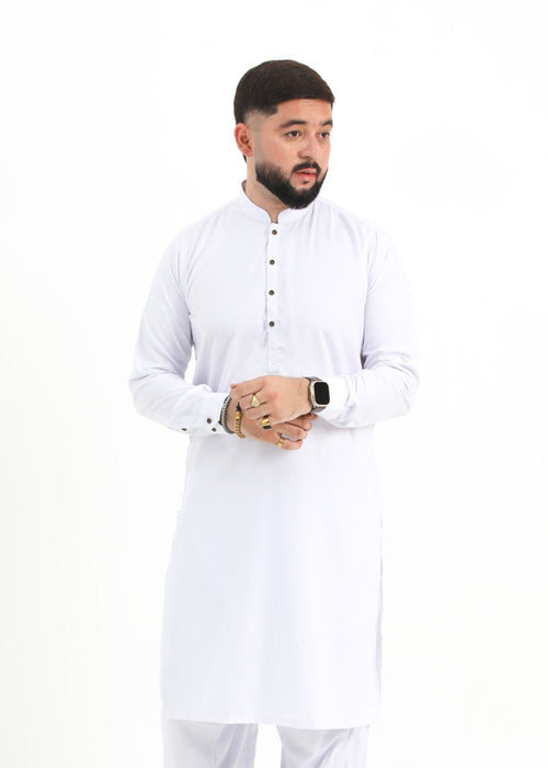 Men’s Premium White Boski Unstitched Suit | Royal Boutique