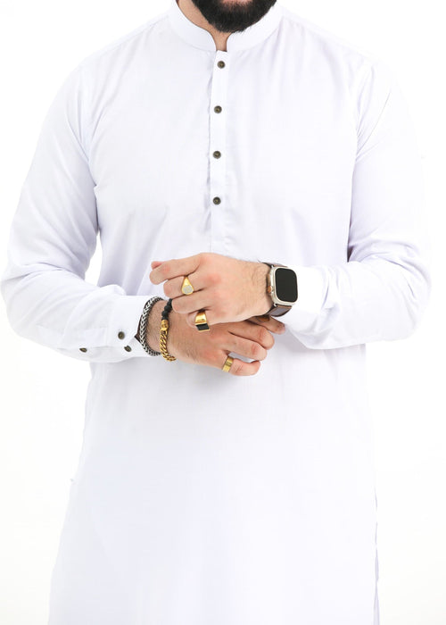 Men’s Premium White Boski Unstitched Suit | Royal Boutique