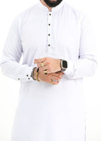Men’s Premium White Boski Unstitched Suit | Royal Boutique