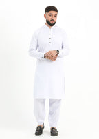 Men’s Premium White Boski Unstitched Suit | Royal Boutique