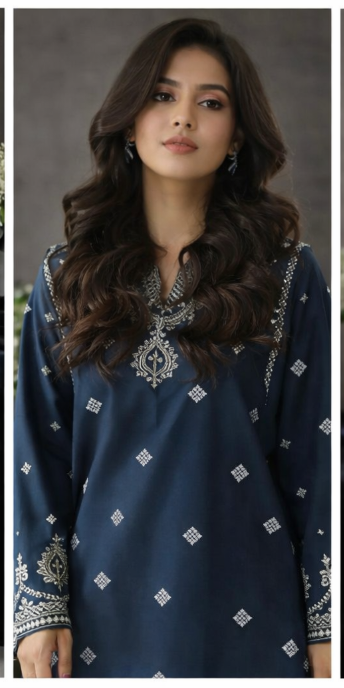 Grace Airjet Lawn Suit | Front Embroidery, Heavy Sleeves & Chiffon Dupatta