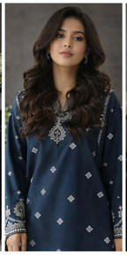 Grace Airjet Lawn Suit | Front Embroidery, Heavy Sleeves & Chiffon Dupatta