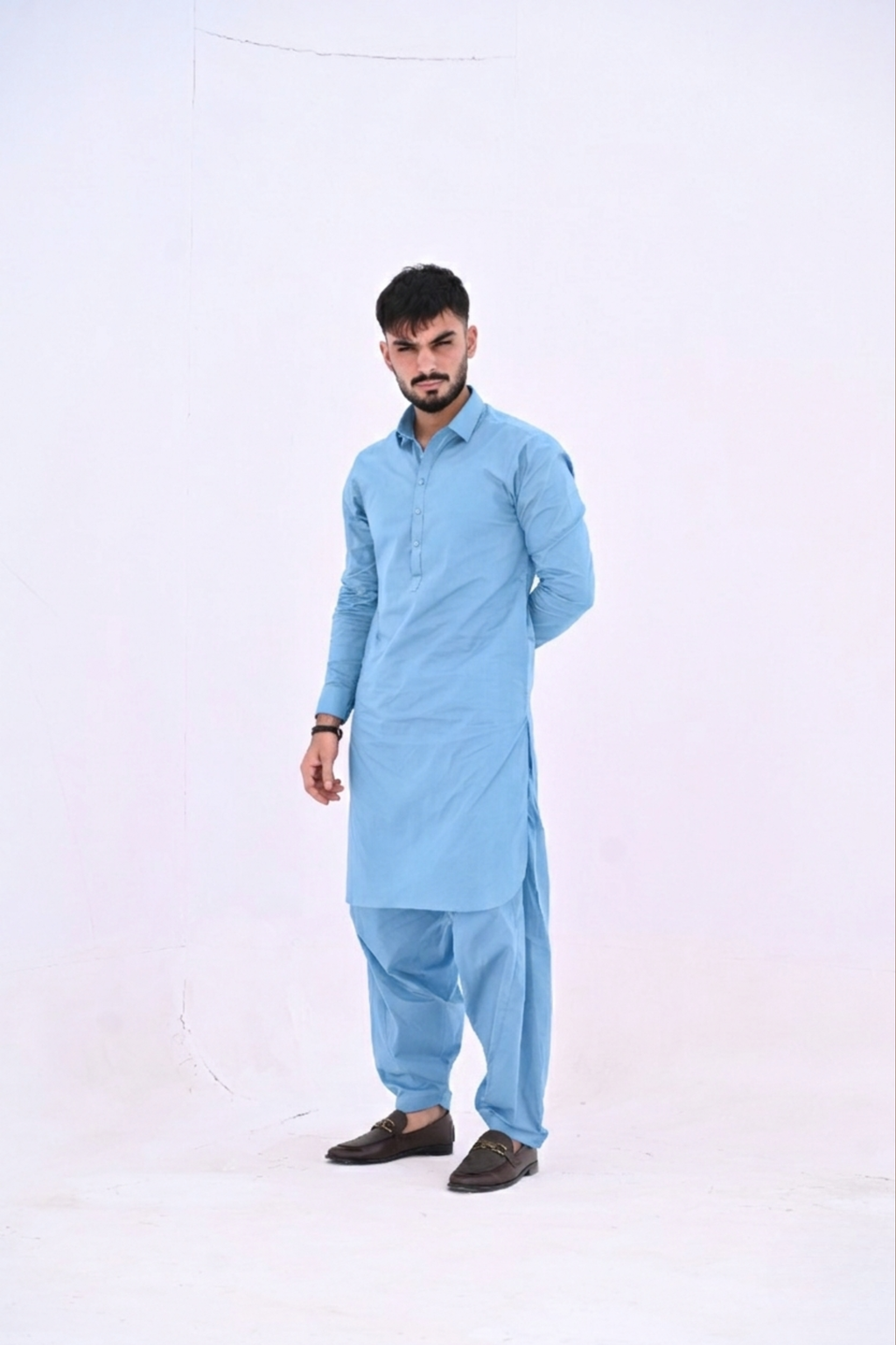 Al-Noor Light Sky Blue Premium Cotton