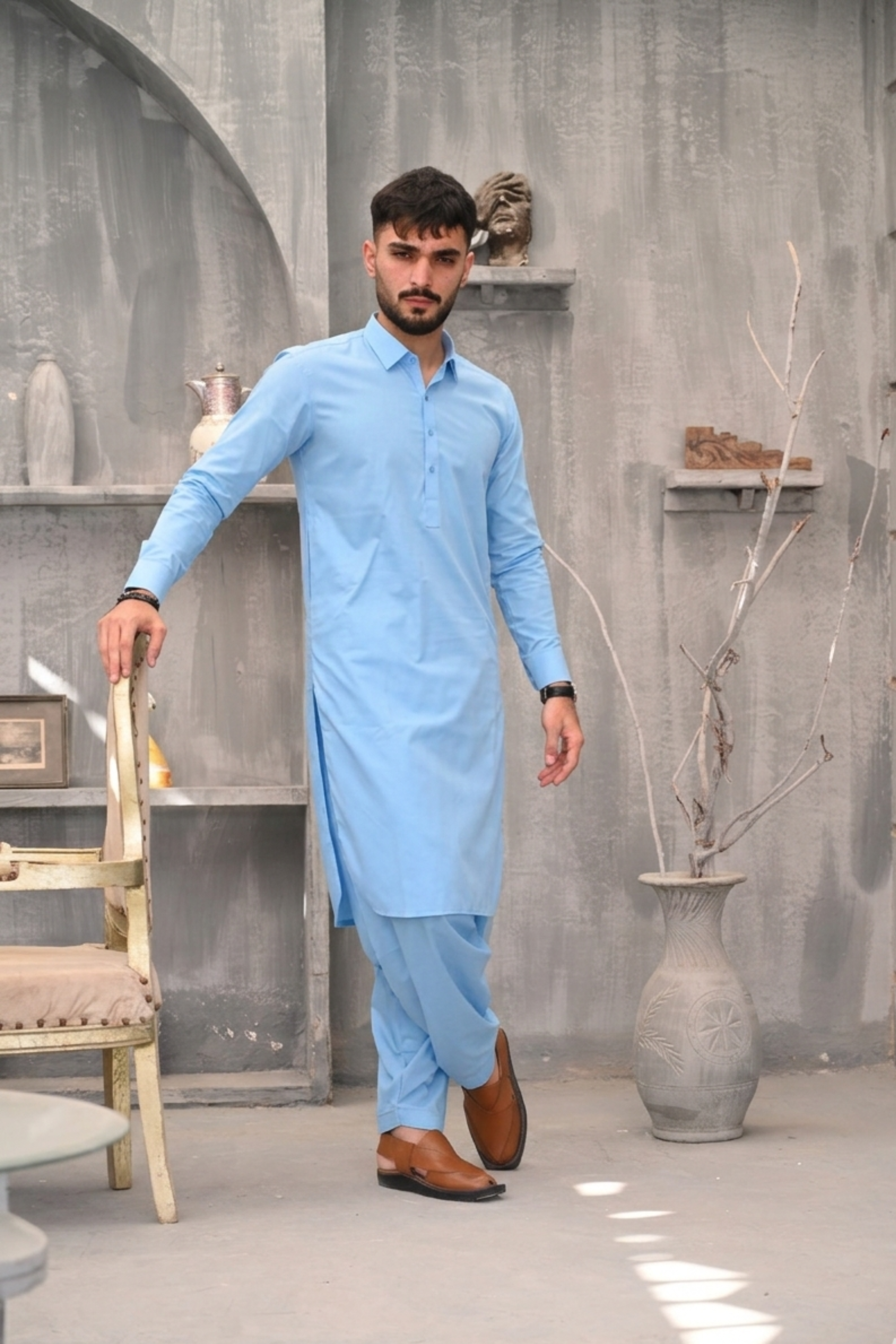 Al-Noor Light Sky Blue Premium Cotton