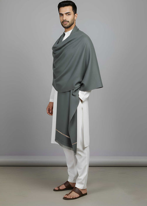 Gents Premium Winter Shawl Grey | Royal Boutique Pakistan