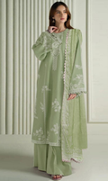 Elite Airjet Lawn Suit | Premium Embroidered Front & Sleeves with Chiffon Dupatta