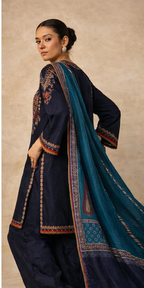 Premium Airjet Lawn Dress | Embroidered Front & Sleeves with Chiffon Dupatta