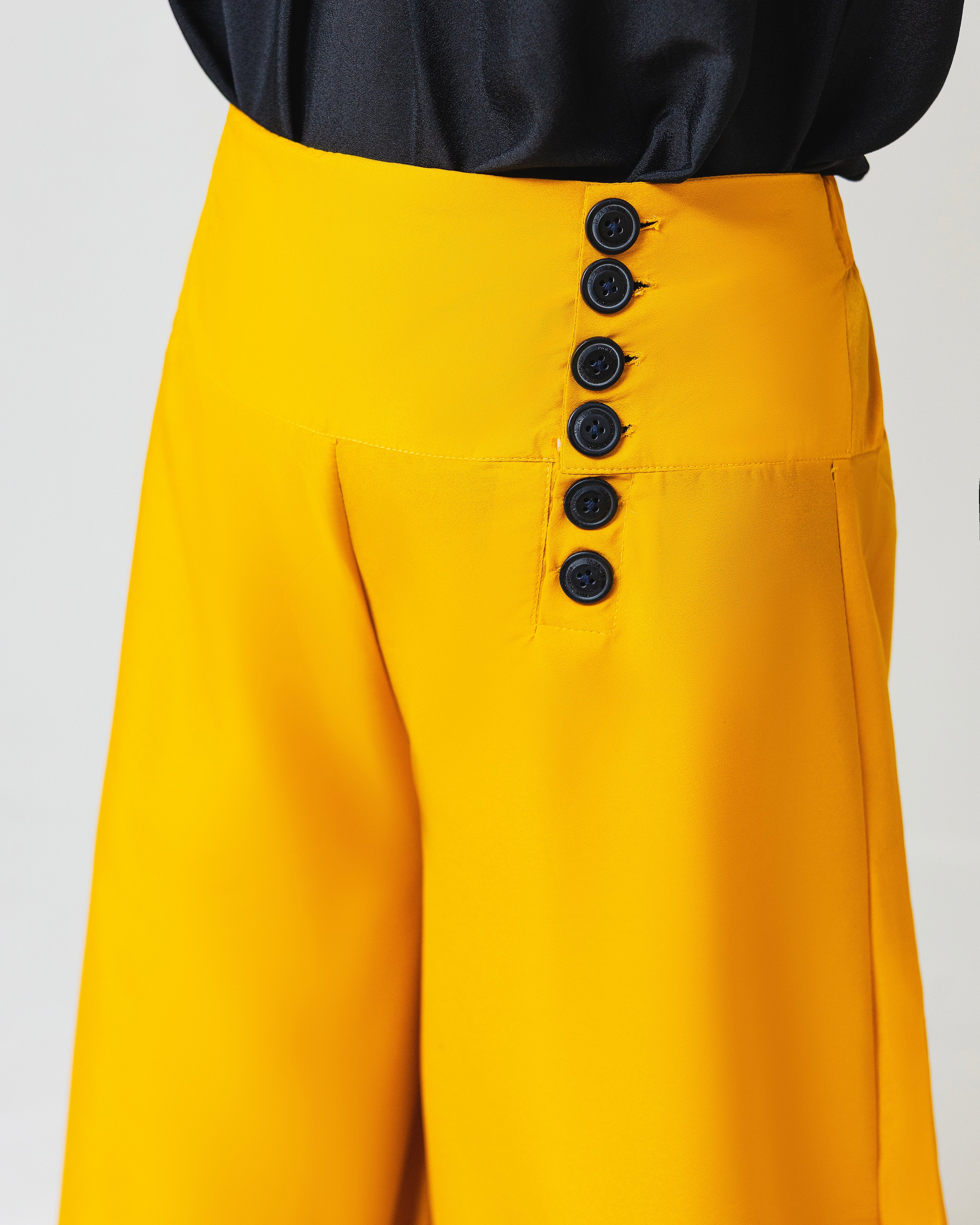 Mustard Bell Bottom Palazzo