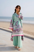 Printed Lawn-Mint Unstitched 3PC