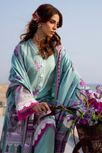 Printed Lawn-Mint Unstitched 3PC